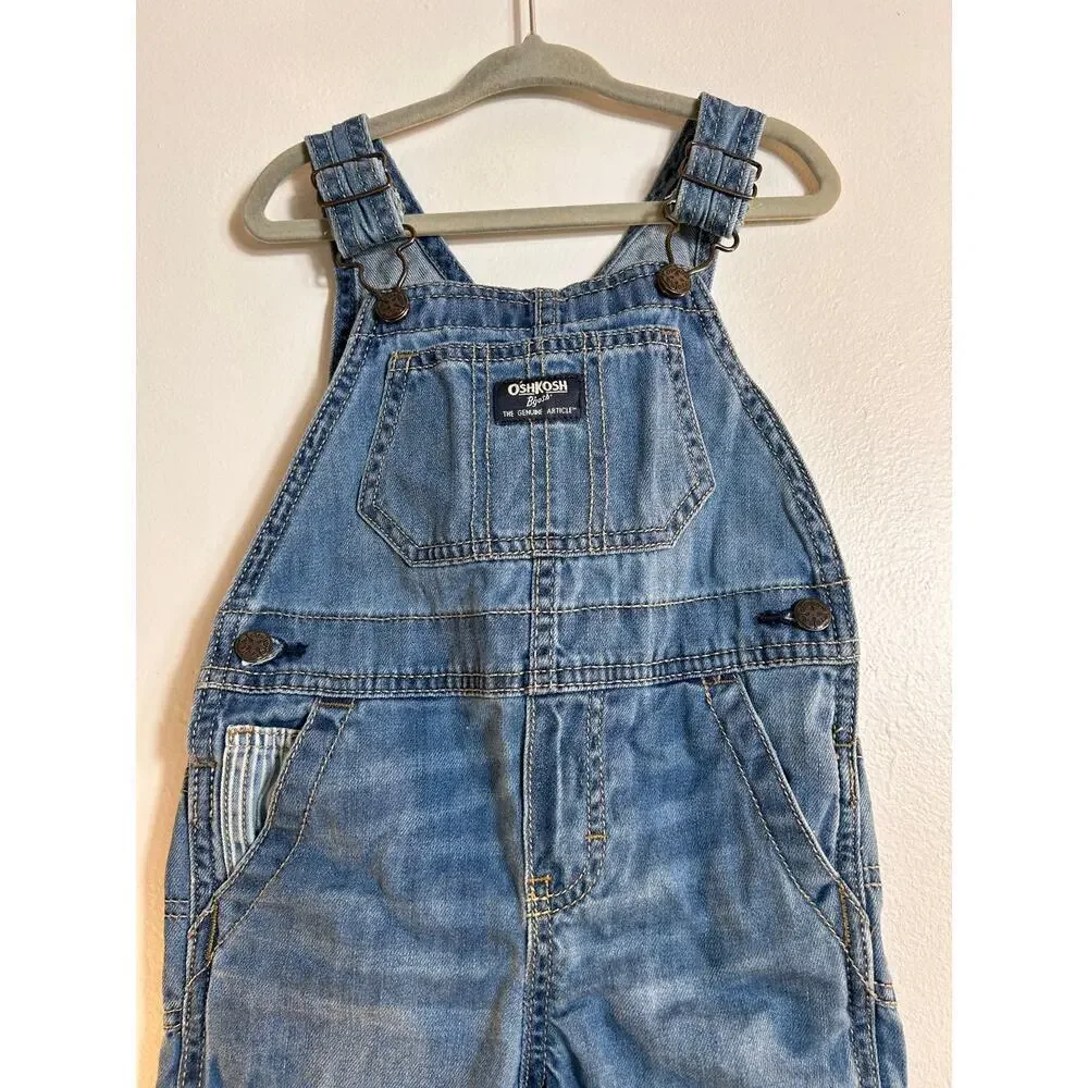 OSHKOSH B’GOSH Unisex Toddler Jean Bib Overalls / Size: 24 Months